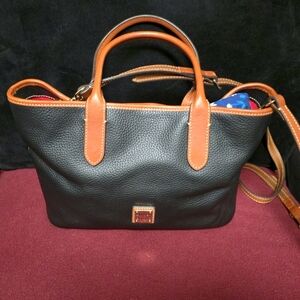 Dooney & Bourke Black Pebble Leather Satchel